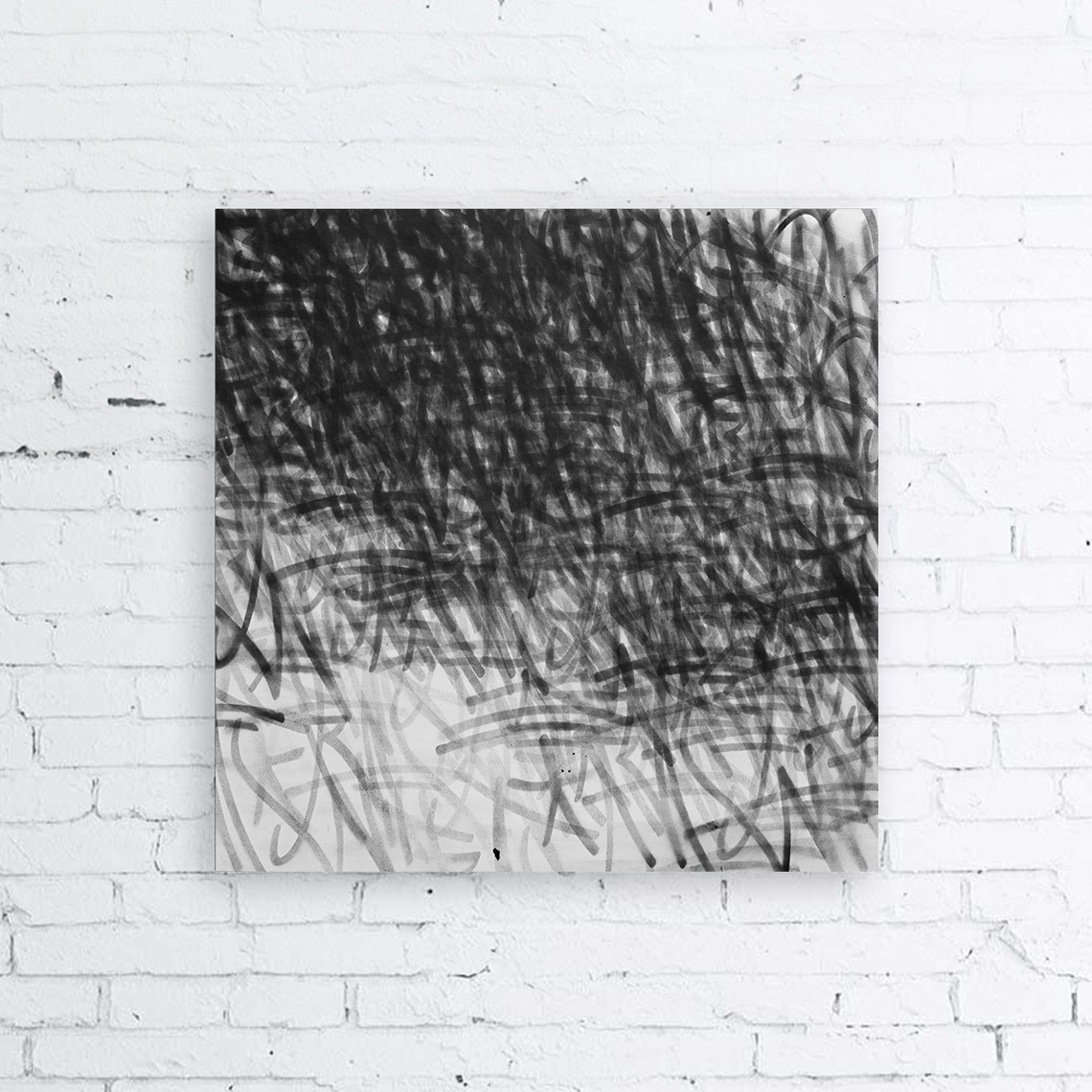 Toile graffiti noir et blanc